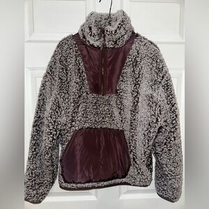 Express Gray and Brown Textured Pullover